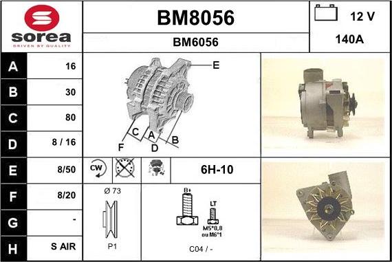 SNRA BM8056 - Alternatore autozon.pro