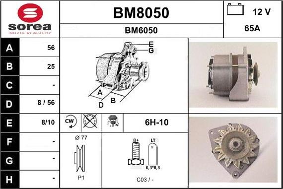 SNRA BM8050 - Alternatore autozon.pro