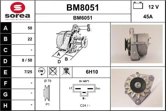 SNRA BM8051 - Alternatore autozon.pro