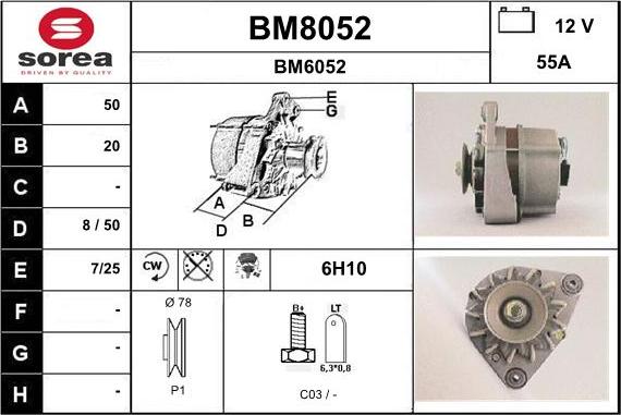 SNRA BM8052 - Alternatore autozon.pro