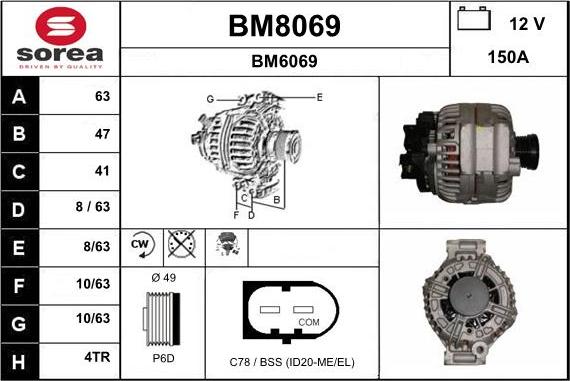 SNRA BM8069 - Alternatore autozon.pro