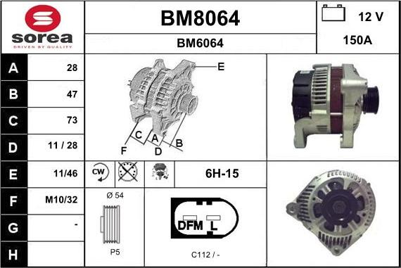 SNRA BM8064 - Alternatore autozon.pro