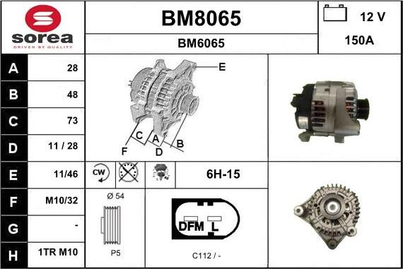 SNRA BM8065 - Alternatore autozon.pro