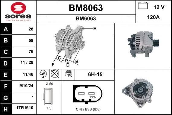 SNRA BM8063 - Alternatore autozon.pro