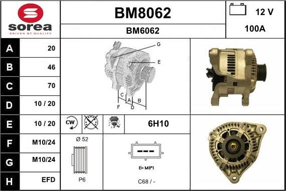 SNRA BM8062 - Alternatore autozon.pro