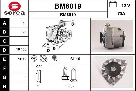 SNRA BM8019 - Alternatore autozon.pro