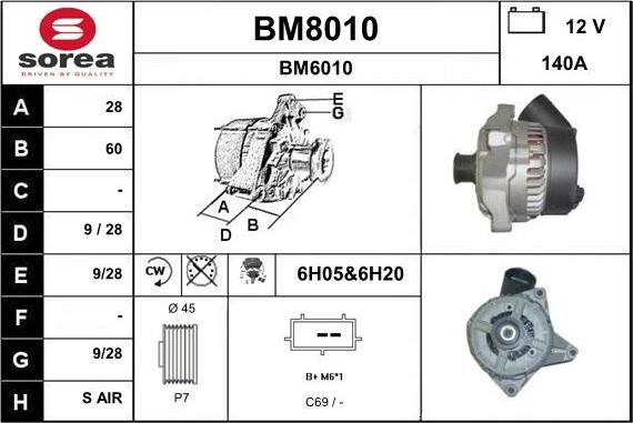 SNRA BM8010 - Alternatore autozon.pro