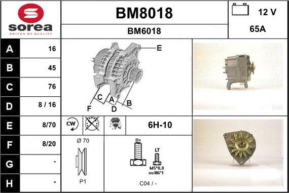 SNRA BM8018 - Alternatore autozon.pro