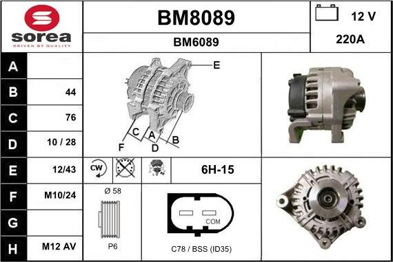 SNRA BM8089 - Alternatore autozon.pro