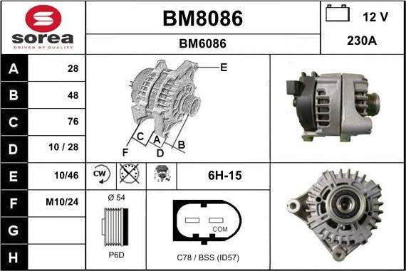 SNRA BM8086 - Alternatore autozon.pro