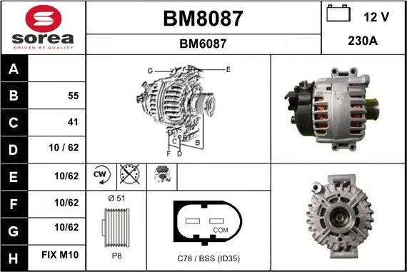 SNRA BM8087 - Alternatore autozon.pro