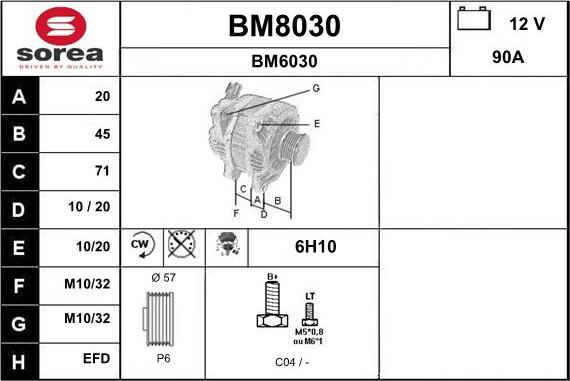 SNRA BM8030 - Alternatore autozon.pro