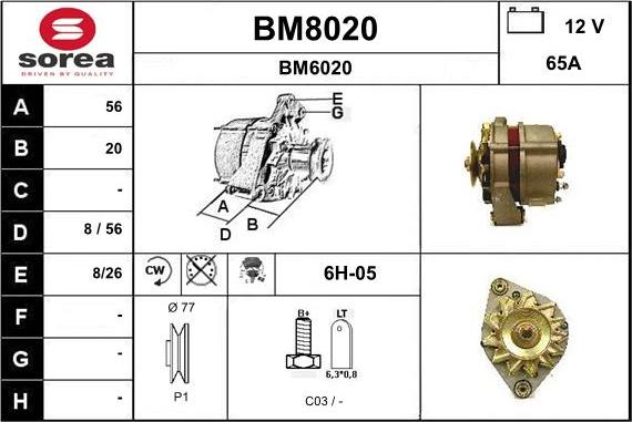 SNRA BM8020 - Alternatore autozon.pro