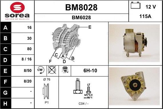 SNRA BM8028 - Alternatore autozon.pro