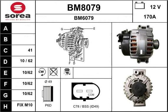 SNRA BM8079 - Alternatore autozon.pro