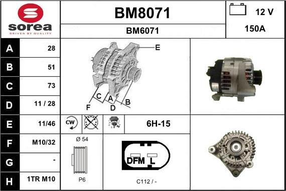 SNRA BM8071 - Alternatore autozon.pro