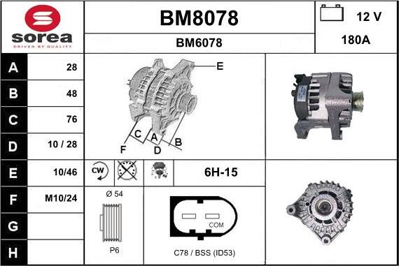 SNRA BM8078 - Alternatore autozon.pro