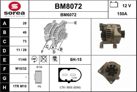 SNRA BM8072 - Alternatore autozon.pro