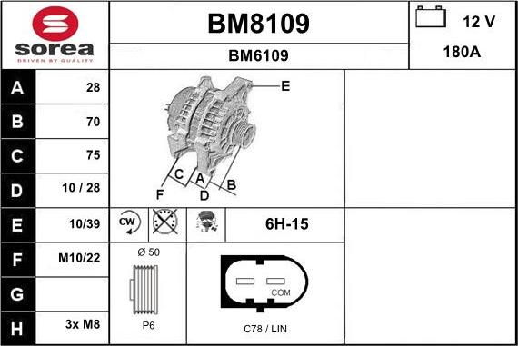 SNRA BM8109 - Alternatore autozon.pro