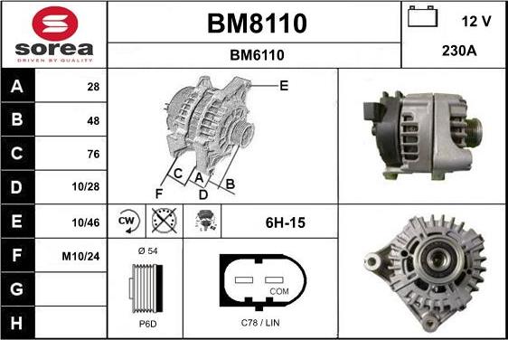 SNRA BM8110 - Alternatore autozon.pro