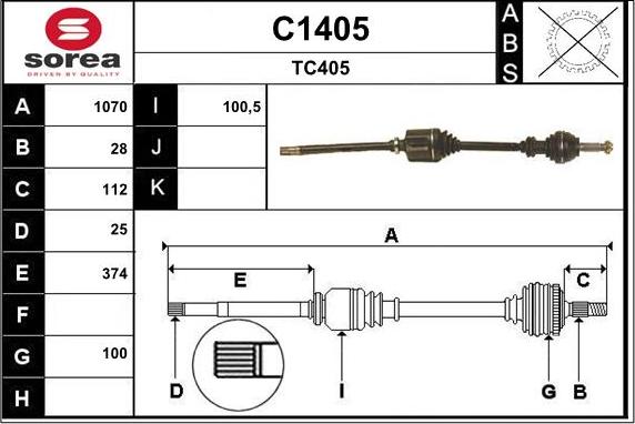 SNRA C1405 - Albero motore / Semiasse autozon.pro