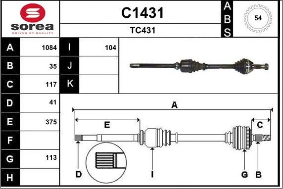 SNRA C1431 - Albero motore / Semiasse autozon.pro