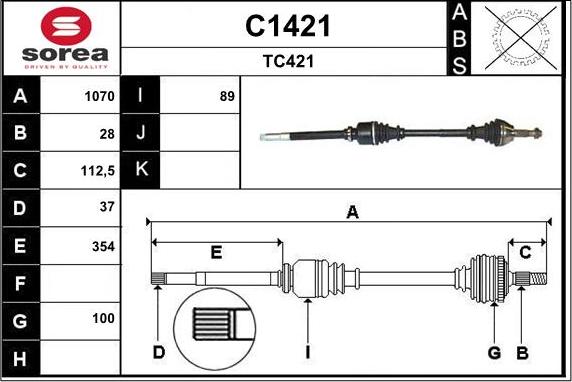 SNRA C1421 - Albero motore / Semiasse autozon.pro