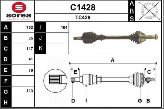 SNRA C1428 - Albero motore / Semiasse autozon.pro