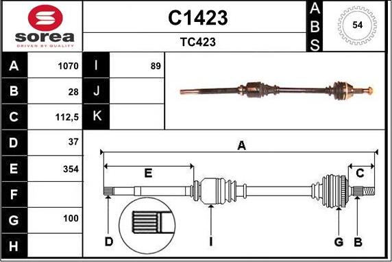 SNRA C1423 - Albero motore / Semiasse autozon.pro