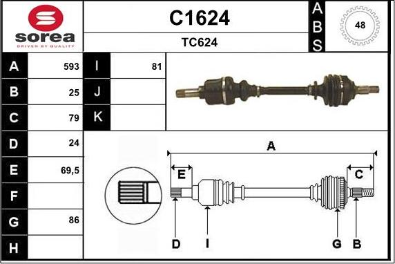 SNRA C1624 - Albero motore / Semiasse autozon.pro