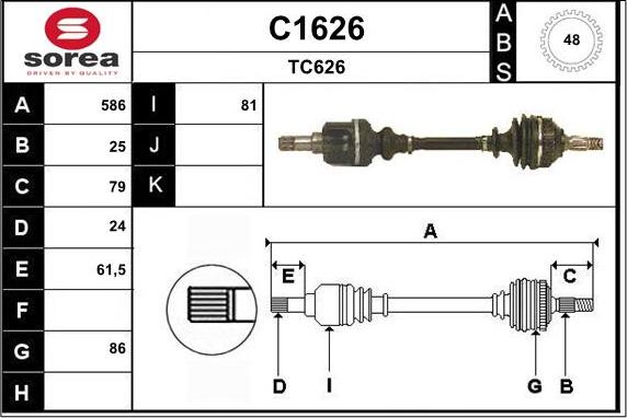 SNRA C1626 - Albero motore / Semiasse autozon.pro