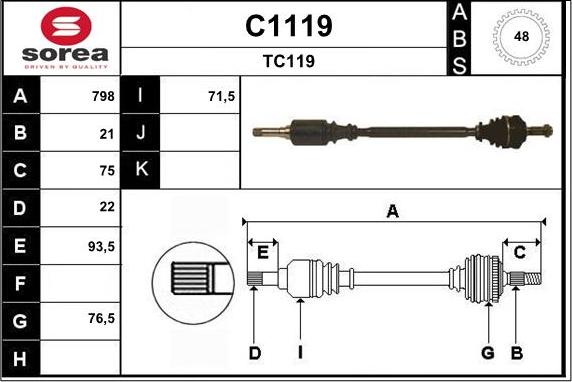 SNRA C1119 - Albero motore / Semiasse autozon.pro