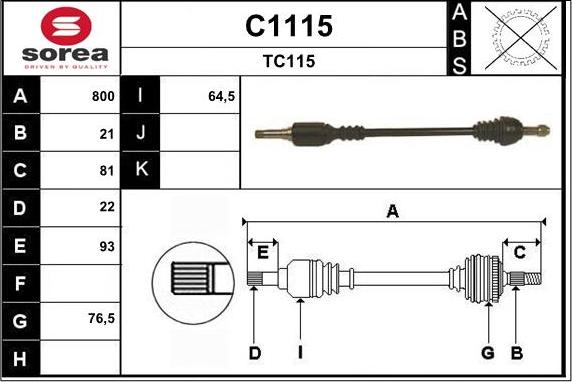 SNRA C1115 - Albero motore / Semiasse autozon.pro