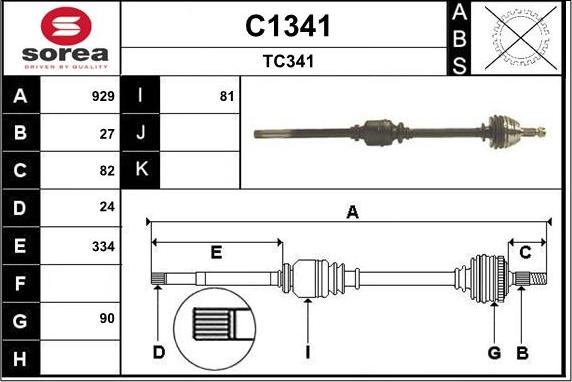 SNRA C1341 - Albero motore / Semiasse autozon.pro