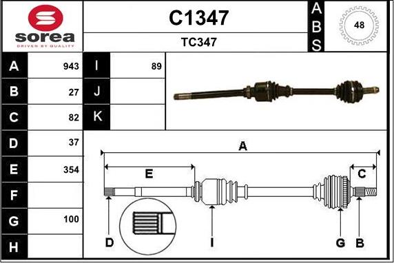 SNRA C1347 - Albero motore / Semiasse autozon.pro