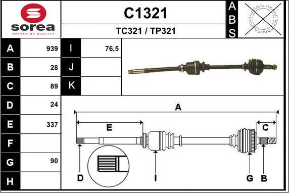 SNRA C1321 - Albero motore / Semiasse autozon.pro