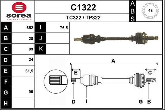 SNRA C1322 - Albero motore / Semiasse autozon.pro