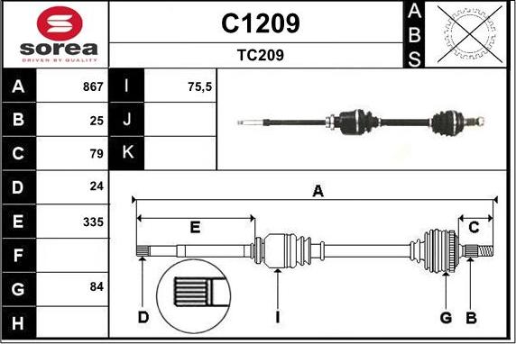 SNRA C1209 - Albero motore / Semiasse autozon.pro