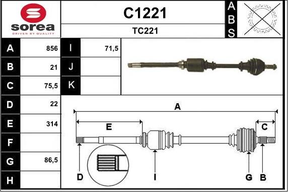 SNRA C1221 - Albero motore / Semiasse autozon.pro