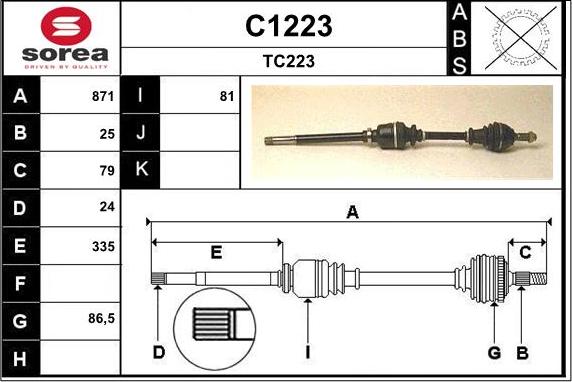 SNRA C1223 - Albero motore / Semiasse autozon.pro