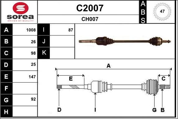 SNRA C2007 - Albero motore / Semiasse autozon.pro