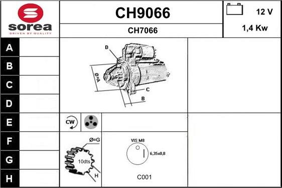 SNRA CH9066 - Motorino d'avviamento autozon.pro