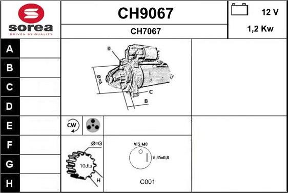 SNRA CH9067 - Motorino d'avviamento autozon.pro