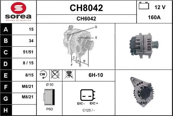 SNRA CH8042 - Alternatore autozon.pro