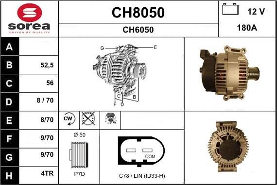 SNRA CH8050 - Alternatore autozon.pro