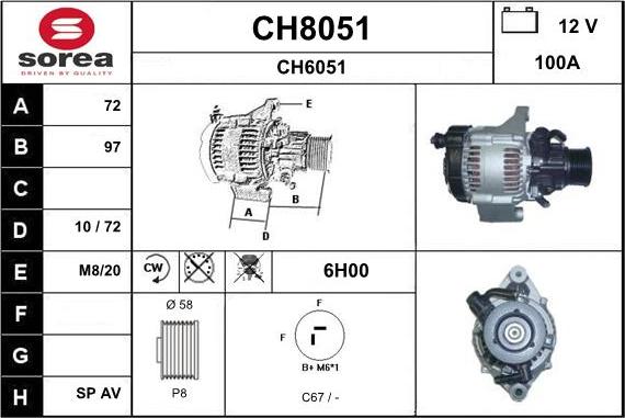 SNRA CH8051 - Alternatore autozon.pro