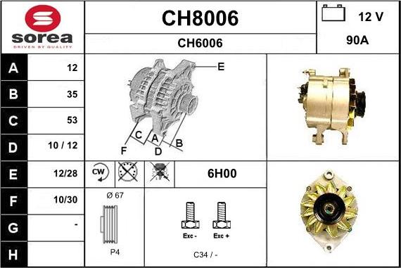 SNRA CH8006 - Alternatore autozon.pro