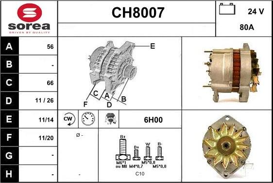 SNRA CH8007 - Alternatore autozon.pro