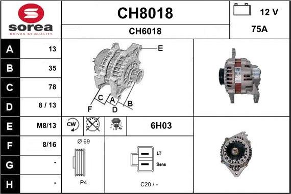 SNRA CH8018 - Alternatore autozon.pro