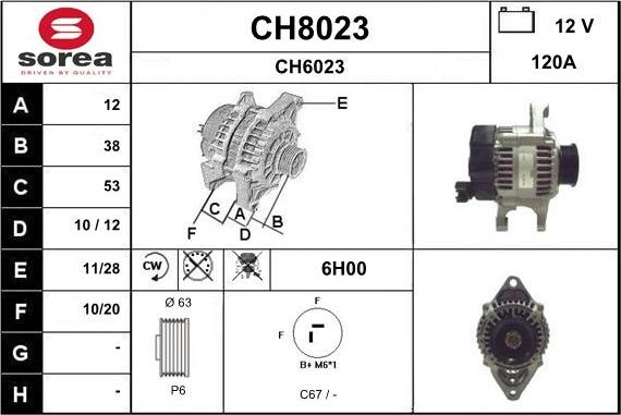 SNRA CH8023 - Alternatore autozon.pro